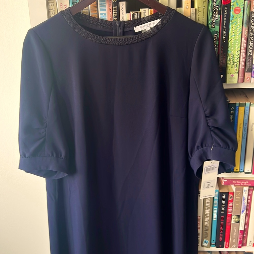 Gerard Darel Paris navy blue knee length dress. Size 12 NWT